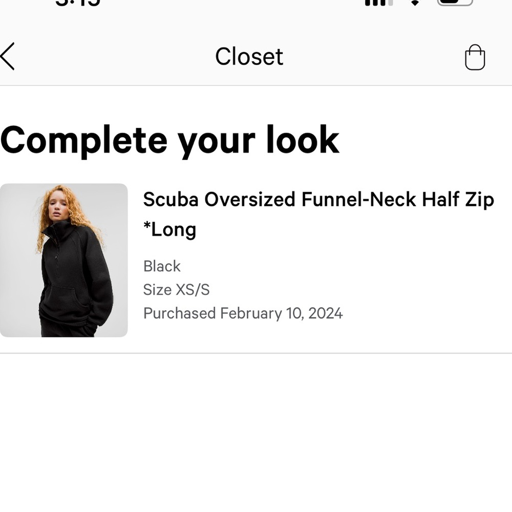 Lululemon Scuba Oversized Funnel-Neck Half Zip